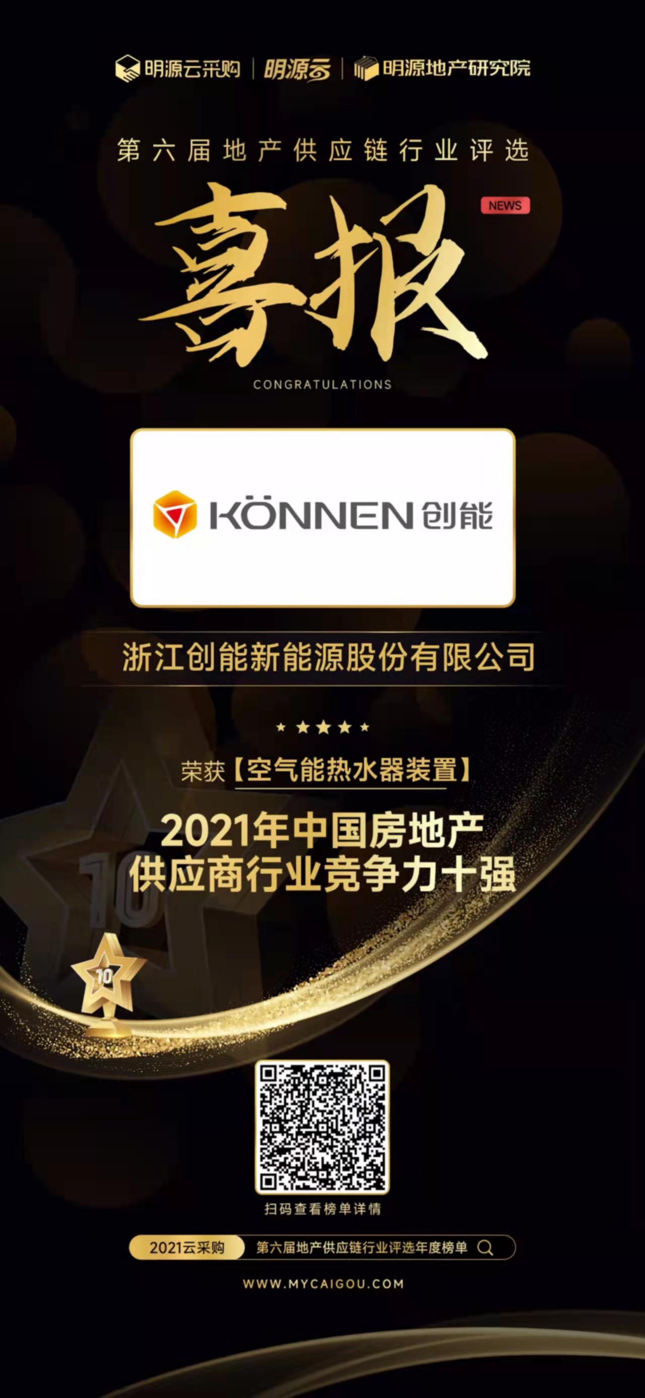 重磅揭晓！leyu.乐鱼股份荣获“2021中国房地产供应商行业竞争力十强”前二甲